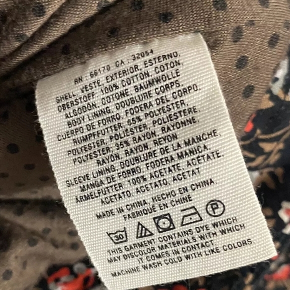 Anthropologie Hei Hei Floral Jacket. Shell 100% Cotton. - Picture 10 of 14